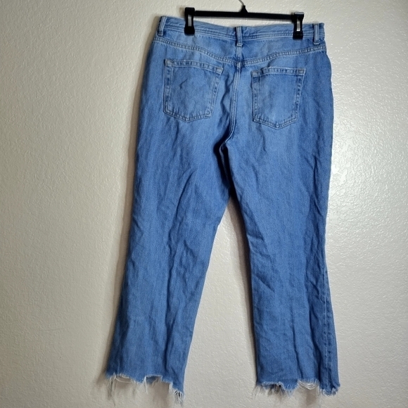 Free people We the Free Maggie Ripped Crop Straight Leg Jeans sz 31 - Picture 3 of 9